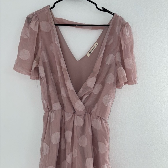 Blush Girly Pink Polka Dot Romper - Picture 6 of 12